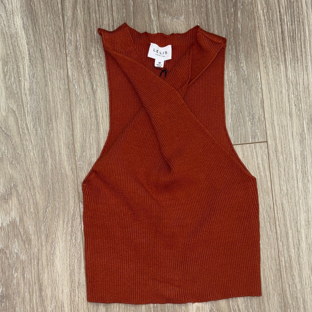Le Lis Women's Burnt Orange Tank Top